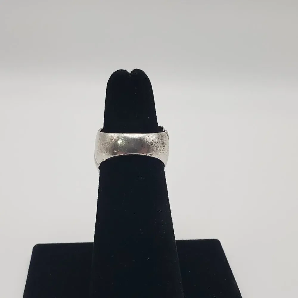 925 Sterling Silver Vintage Cubic Zirconia Cocktail Ring Size 5